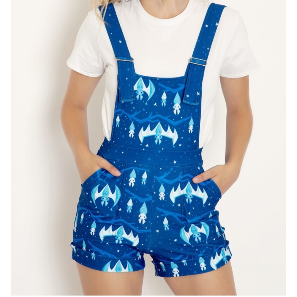 NWT Blackmilk Not So Spooky Bats Overalls XL